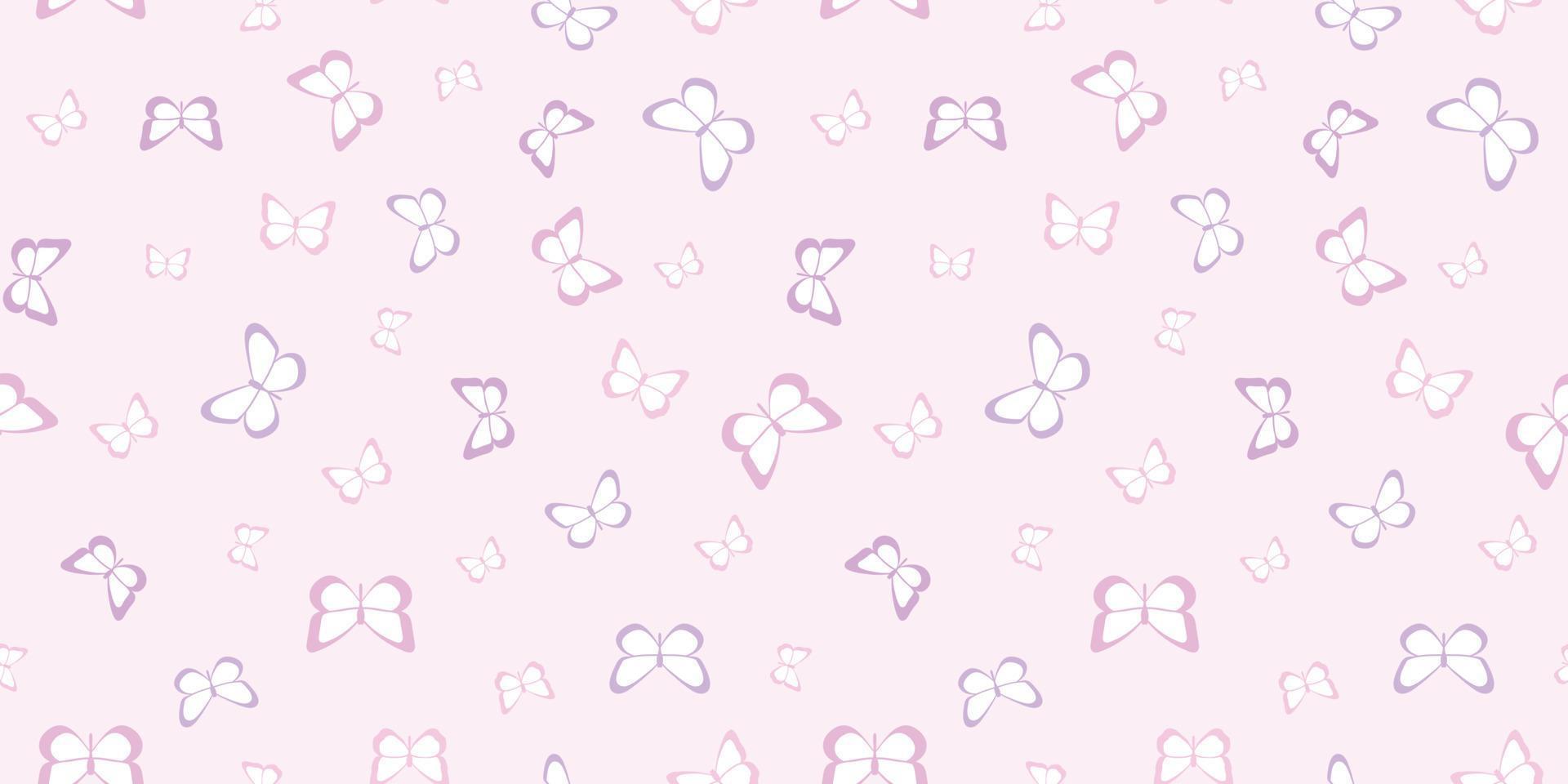 Butterfly seamless repeat pattern background vector