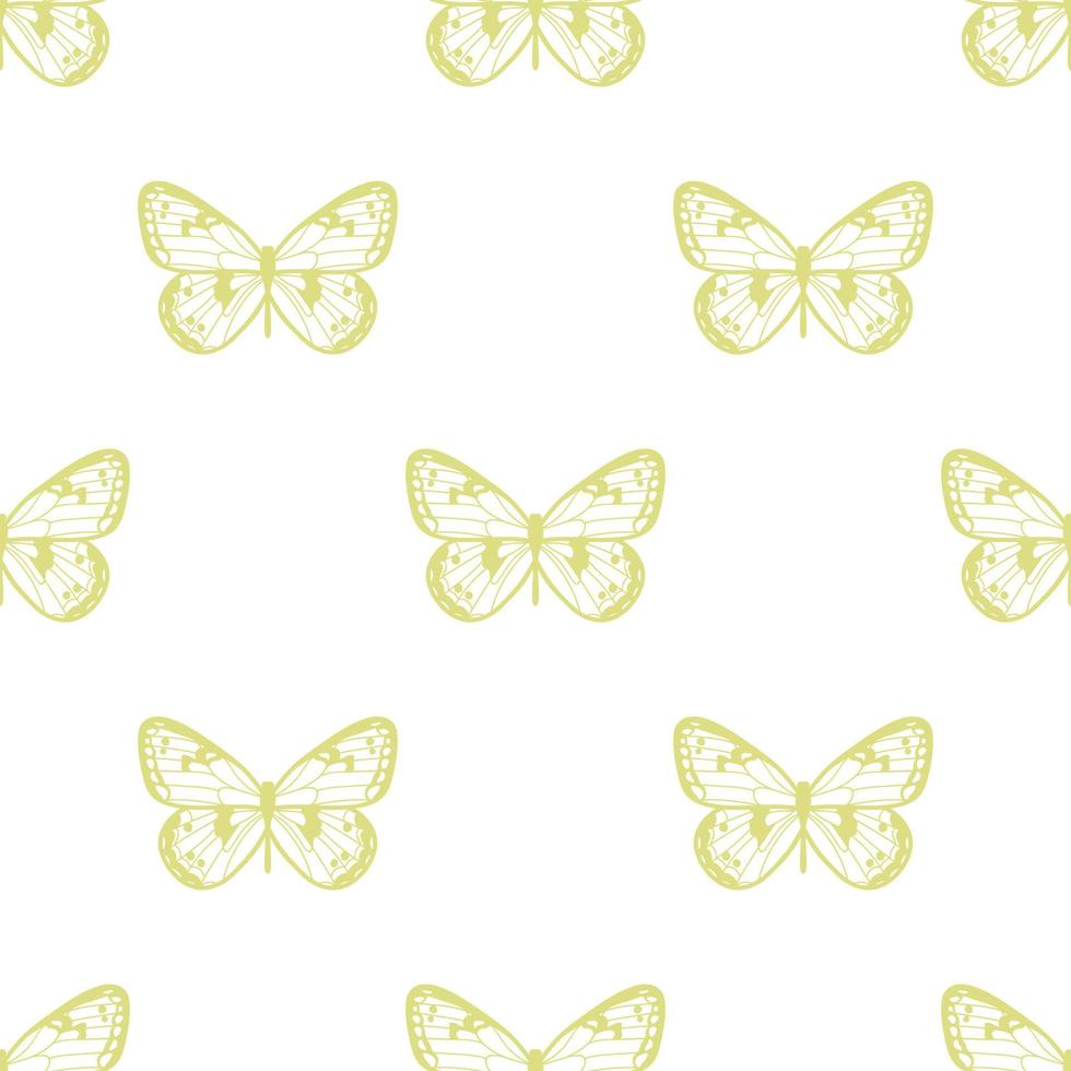 Fondo de patrón de repetición perfecta de mariposa vector