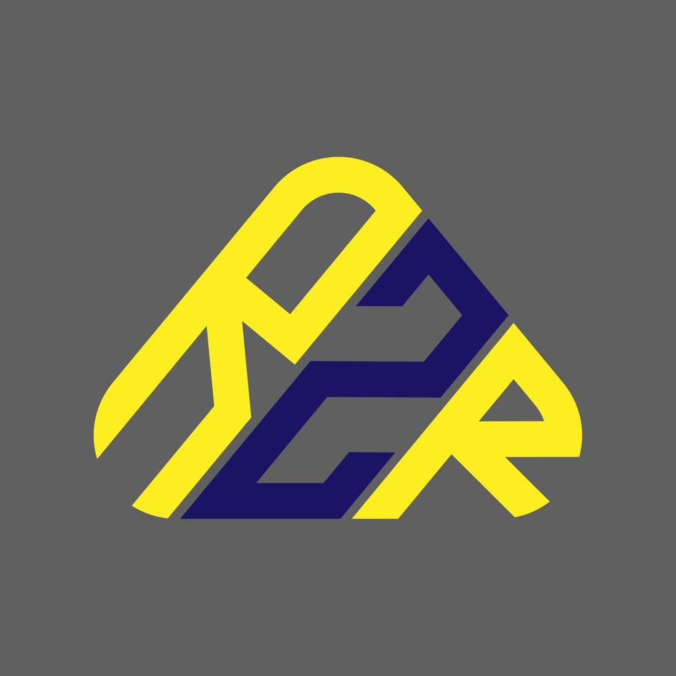 diseño creativo del logotipo de la letra rzr con gráfico vectorial, logotipo simple y moderno de rzr. vector