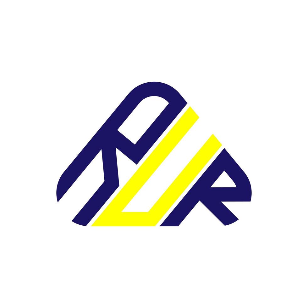 rur letter logo diseño creativo con gráfico vectorial, rur logo simple y moderno. vector