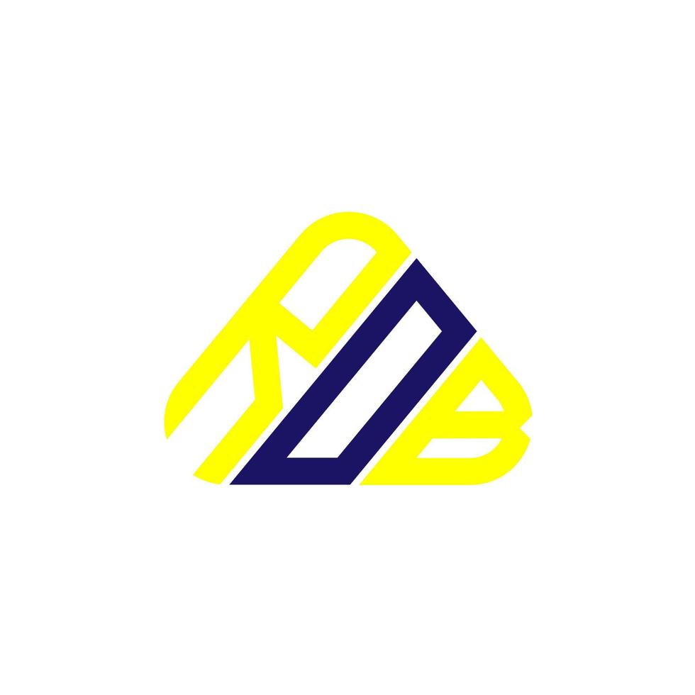 ROB letter logo creative design with vector graphic, ROB simple and modern logo.