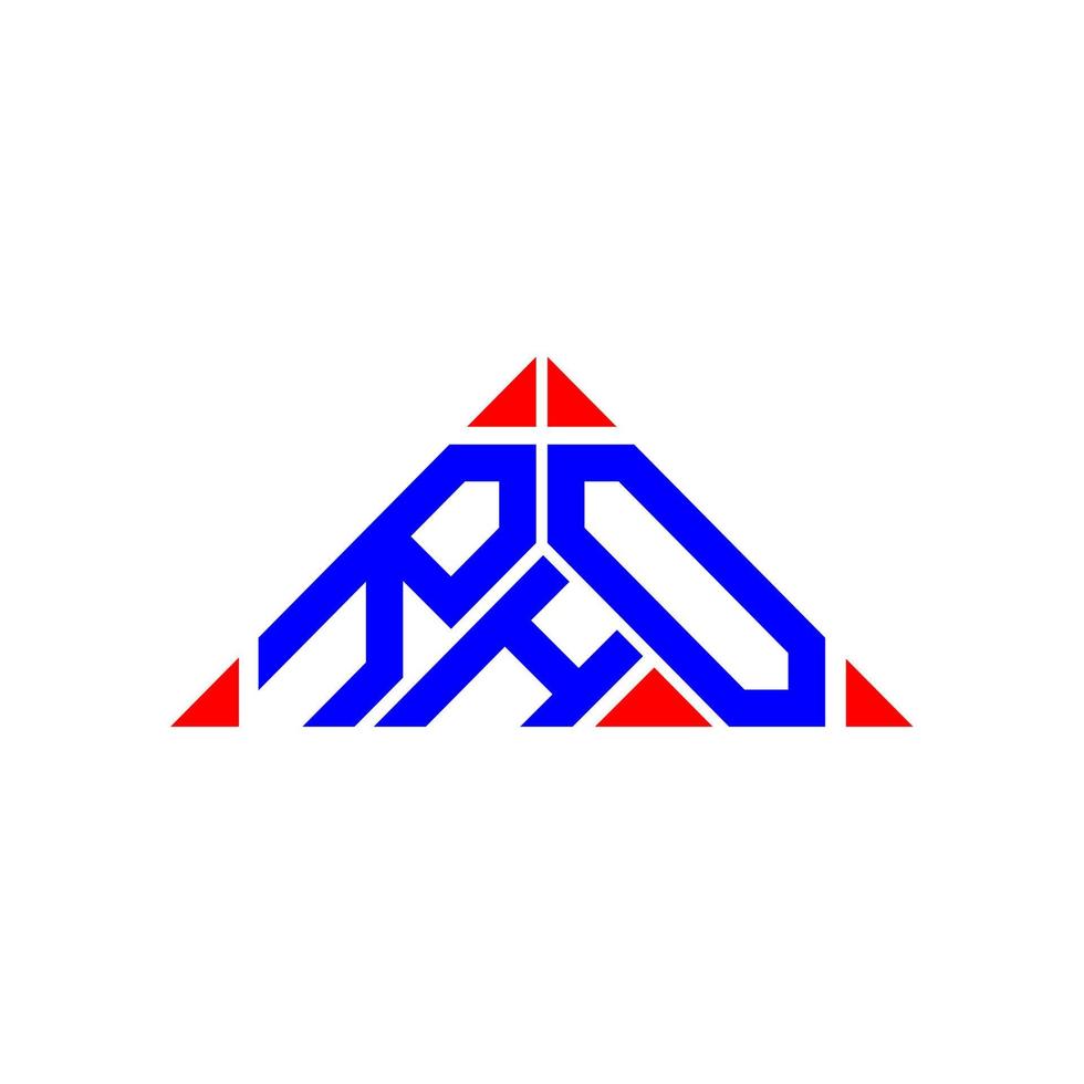 RHO letter logo creative design with vector graphic, RHO simple and modern logo.