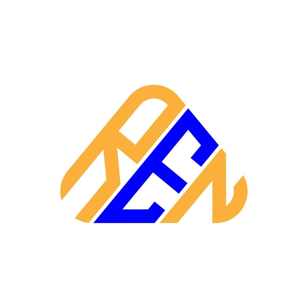 diseño creativo del logotipo de la letra ren con gráfico vectorial, logotipo simple y moderno de ren. vector