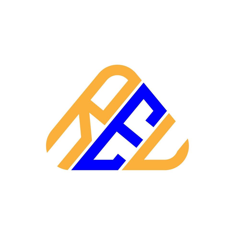 diseño creativo del logotipo de la letra reu con gráfico vectorial, logotipo simple y moderno de reu. vector