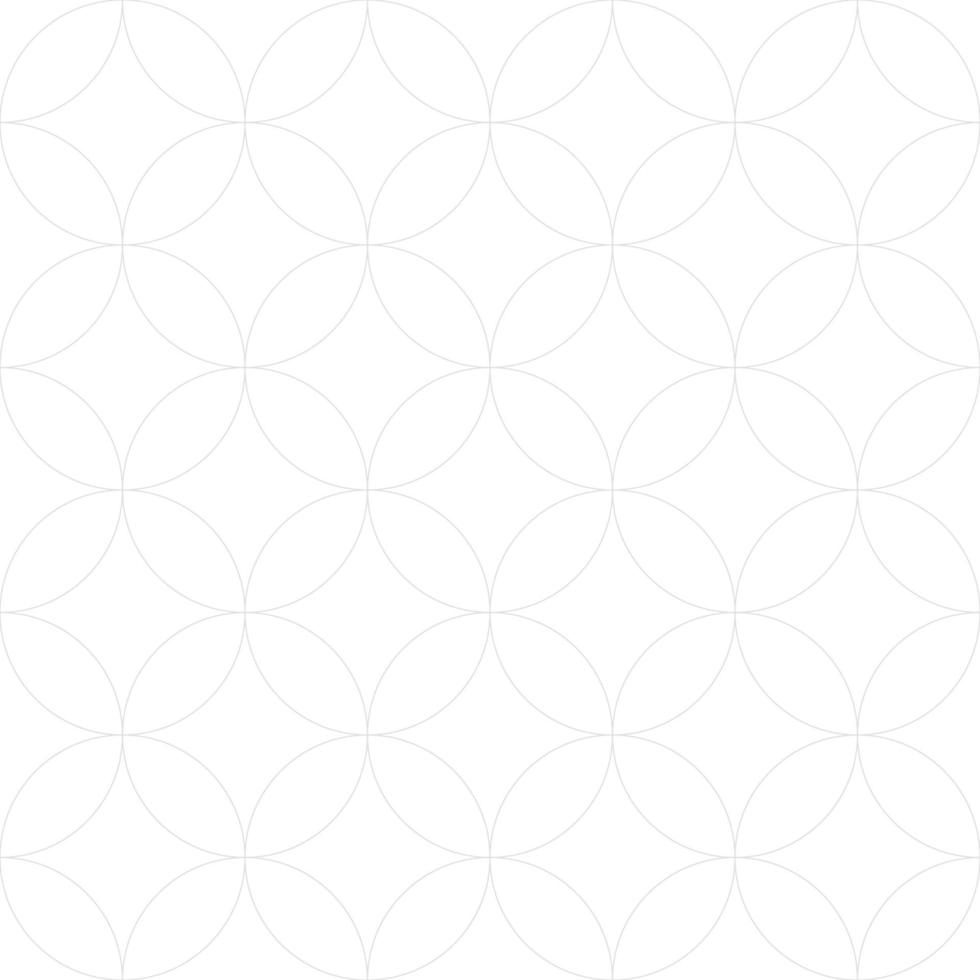 White circle geometric pattern, seamless repeat background. vector