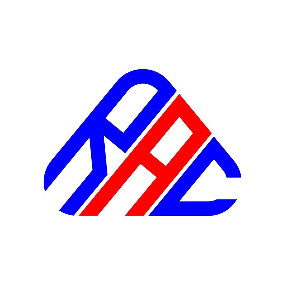 diseño creativo del logotipo de la letra rac con gráfico vectorial, logotipo simple y moderno de rac. vector