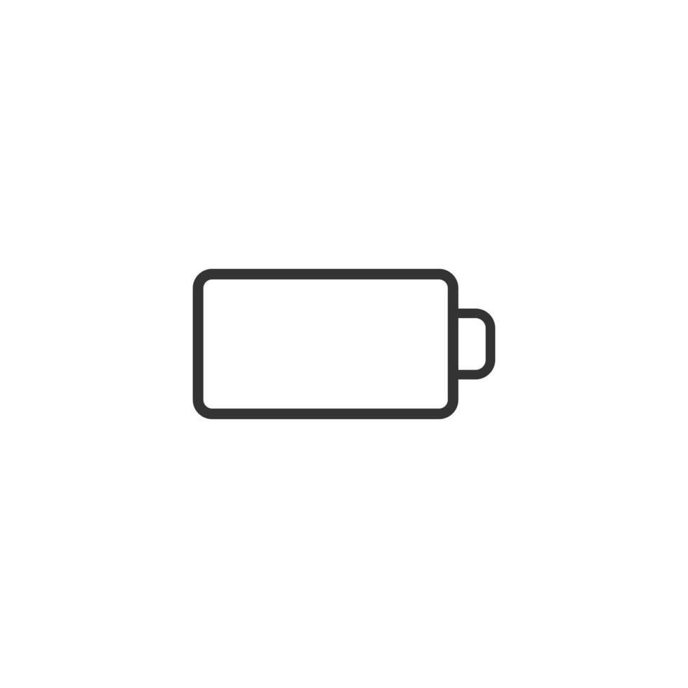 Battery charge icon in flat style. Power level vector illustration on white isolated background. Lithium accumulator business concept.