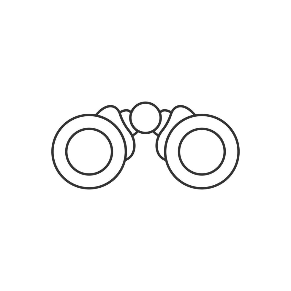Binocular icon in flat style. Search vector illustration on white isolated background. Zoom business concept.