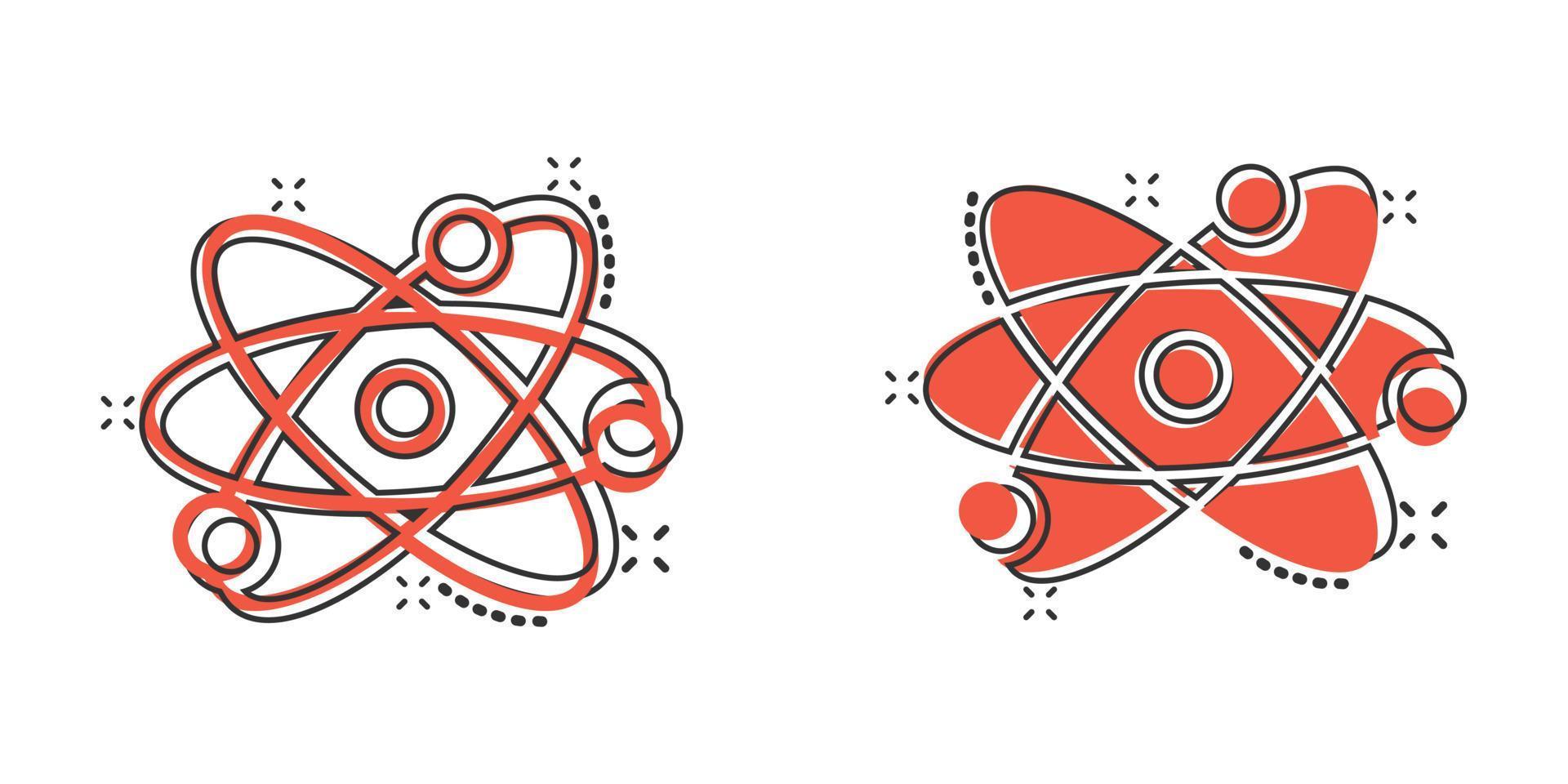 Science icon in comic style. Dna cell cartoon vector illustration on white isolated background. Molecule evolution splash effect business concept.