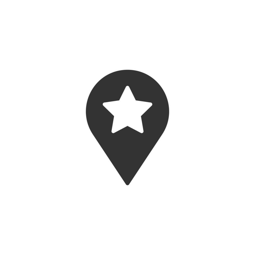 Map pin icon in flat style. gps navigation vector illustration on white isolated background. Locate position business concept.