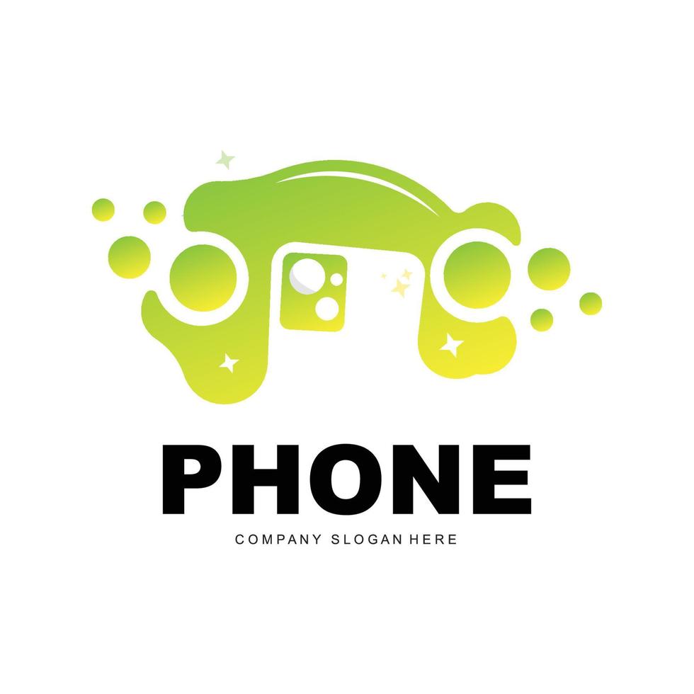 logotipo de smartphone, vector de electrónica de comunicación, diseño de teléfono moderno, para símbolo de marca de empresa