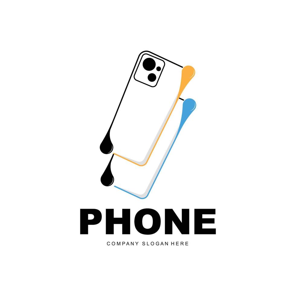 Smartphone Logo, Communication Electronics Vector, Modern Phone Design, For Company Brand Symbol vector