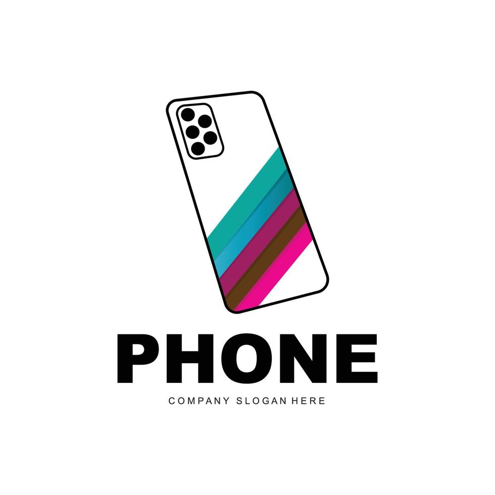 Smartphone Logo, Communication Electronics Vector, Modern Phone Design, For Company Brand Symbol vector