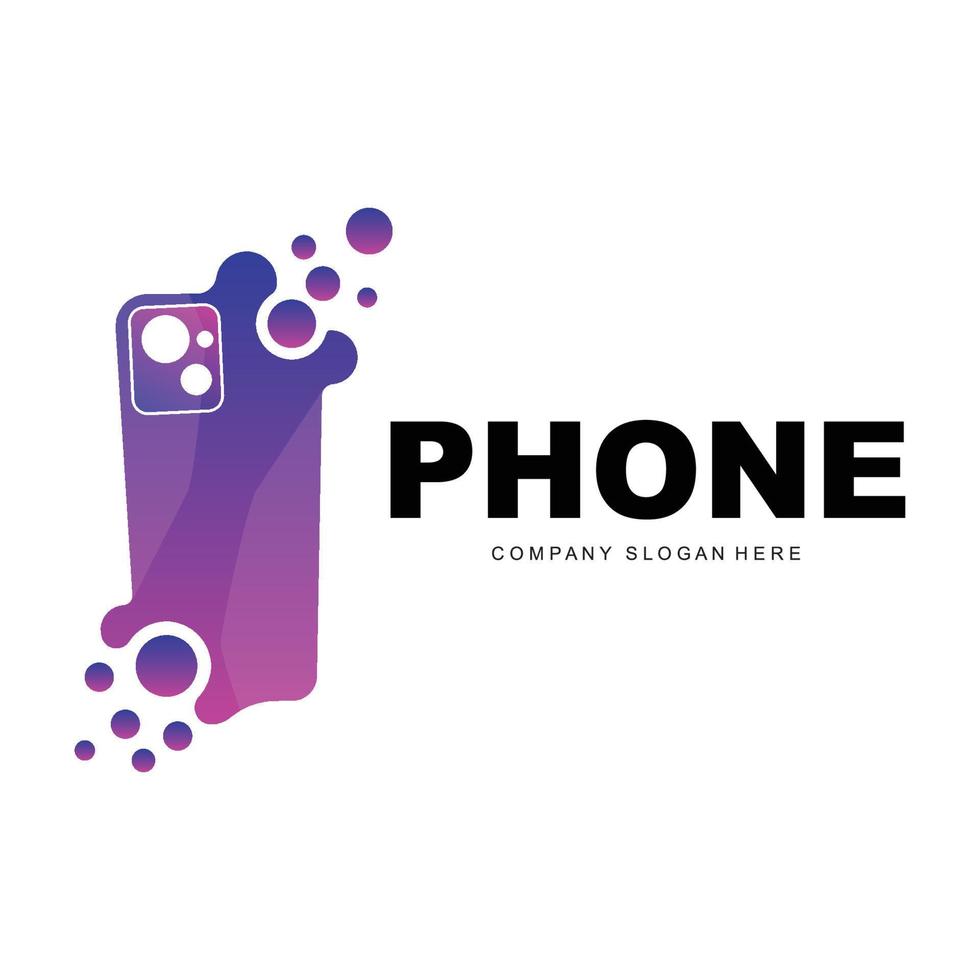 Smartphone Logo, Communication Electronics Vector, Modern Phone Design, For Company Brand Symbol vector
