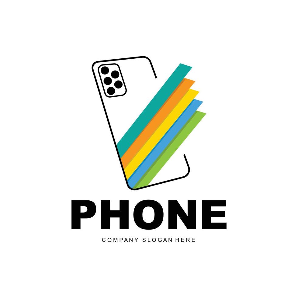 Smartphone Logo, Communication Electronics Vector, Modern Phone Design, For Company Brand Symbol vector