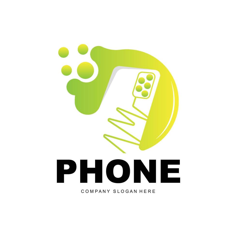 logotipo de smartphone, vector de electrónica de comunicación, diseño de teléfono moderno, para símbolo de marca de empresa