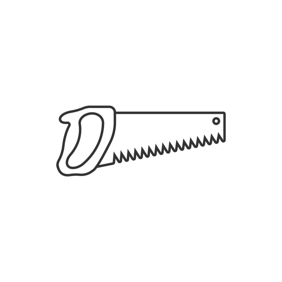 Saw blade icon in flat style. Working tools vector illustration on white isolated background. Hammer business concept.