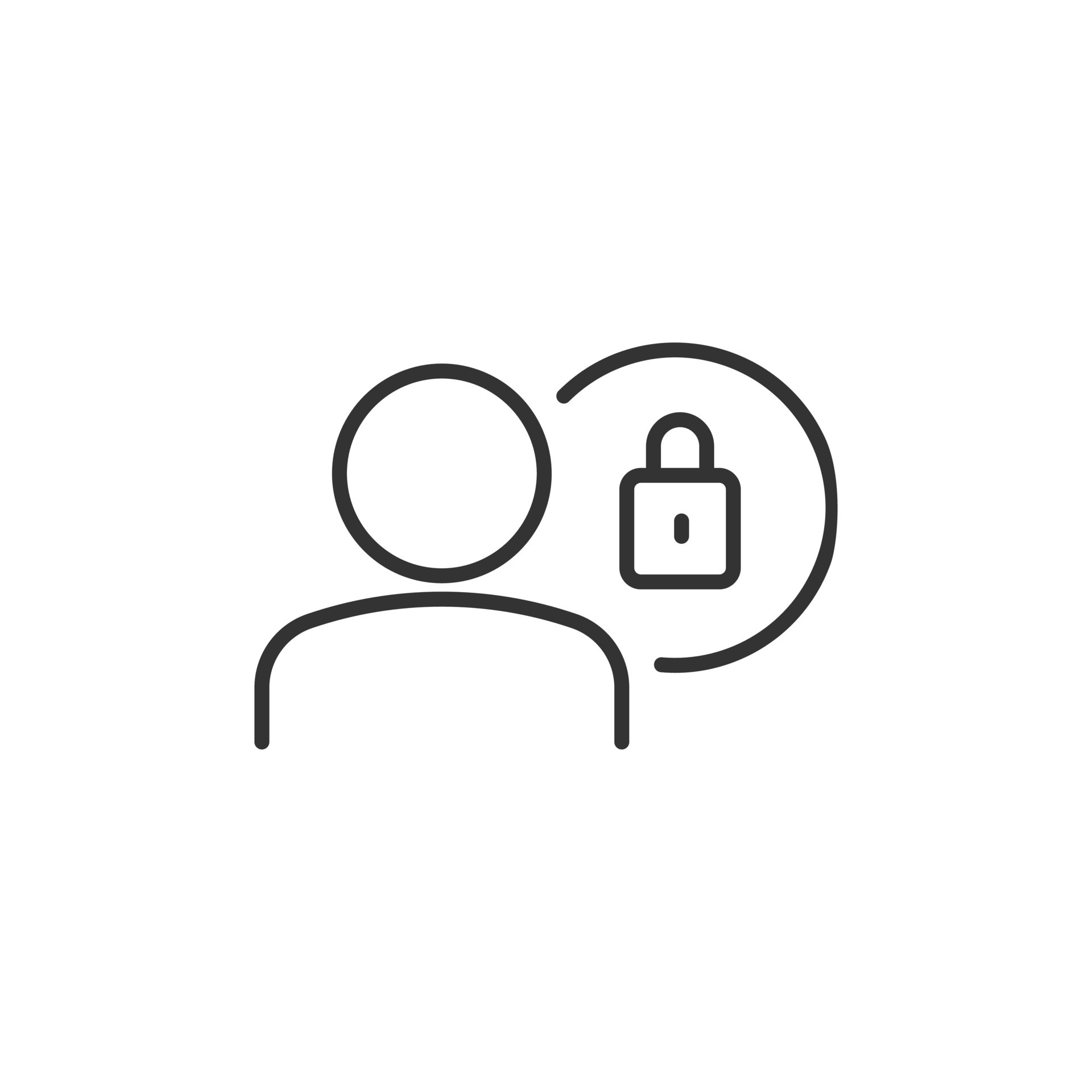 Login icon in flat style. People secure access vector illustration on