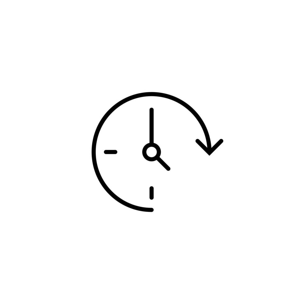 icono de reloj en estilo plano. ver ilustración vectorial sobre fondo blanco aislado. concepto de negocio de temporizador. vector