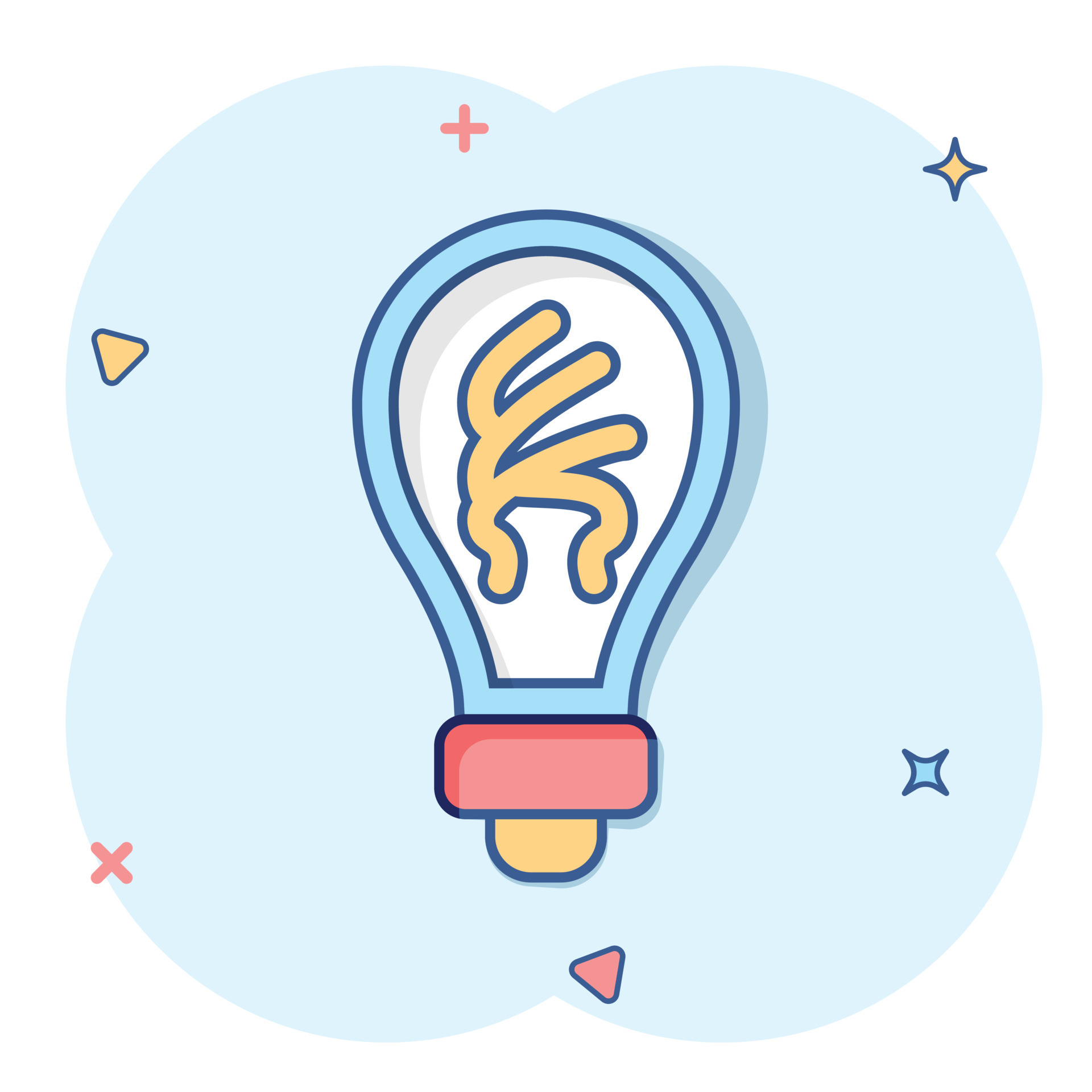 Light bulb icon in comic style. Lightbulb cartoon vector illustration on  white isolated background. Energy lamp splash effect sign business concept.  16131849 Vector Art at Vecteezy