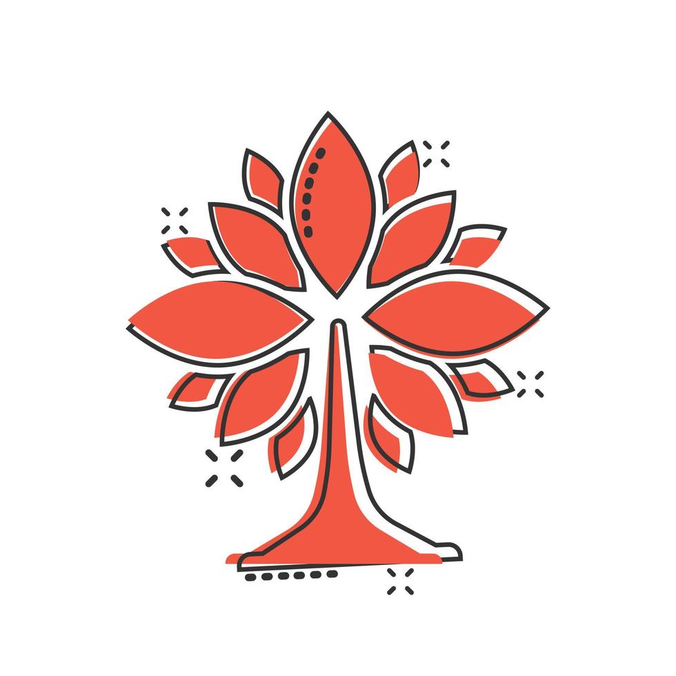 icono de hoja en estilo cómico. planta ilustración vectorial de dibujos animados sobre fondo blanco aislado. concepto de negocio de signo de efecto de salpicadura de flor. vector