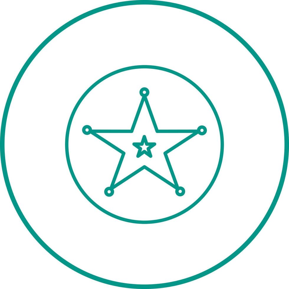 Sheriff Badge Vector Icon