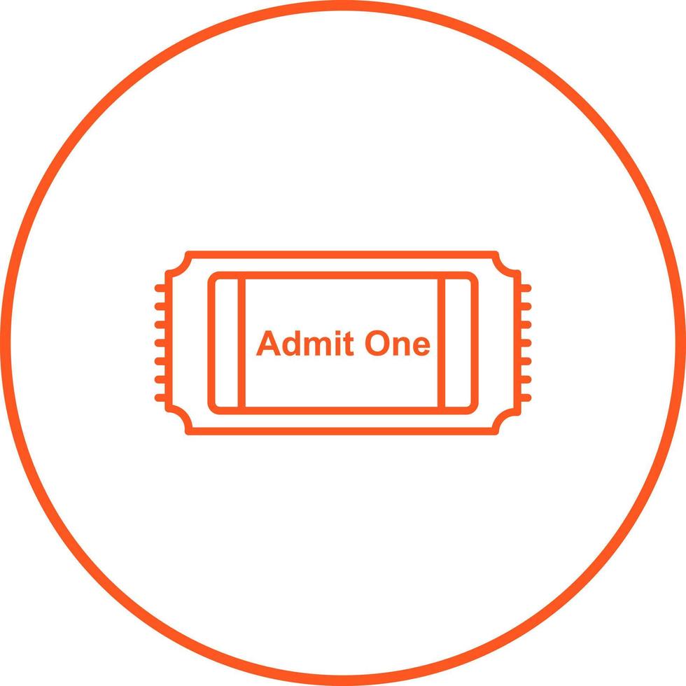 Movie Ticket Vector Icon