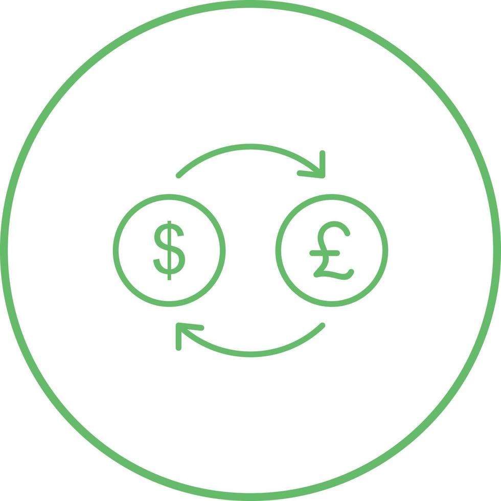 Dollar to Pound Vector Icon