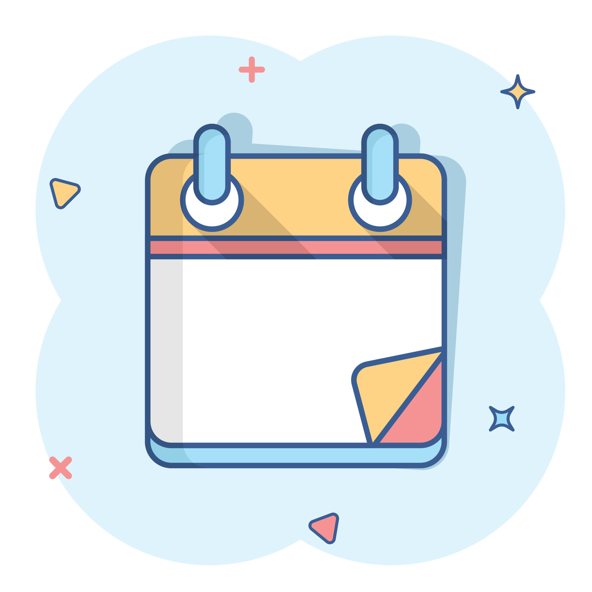Calendar organizer icon in comic style appointment event vector 