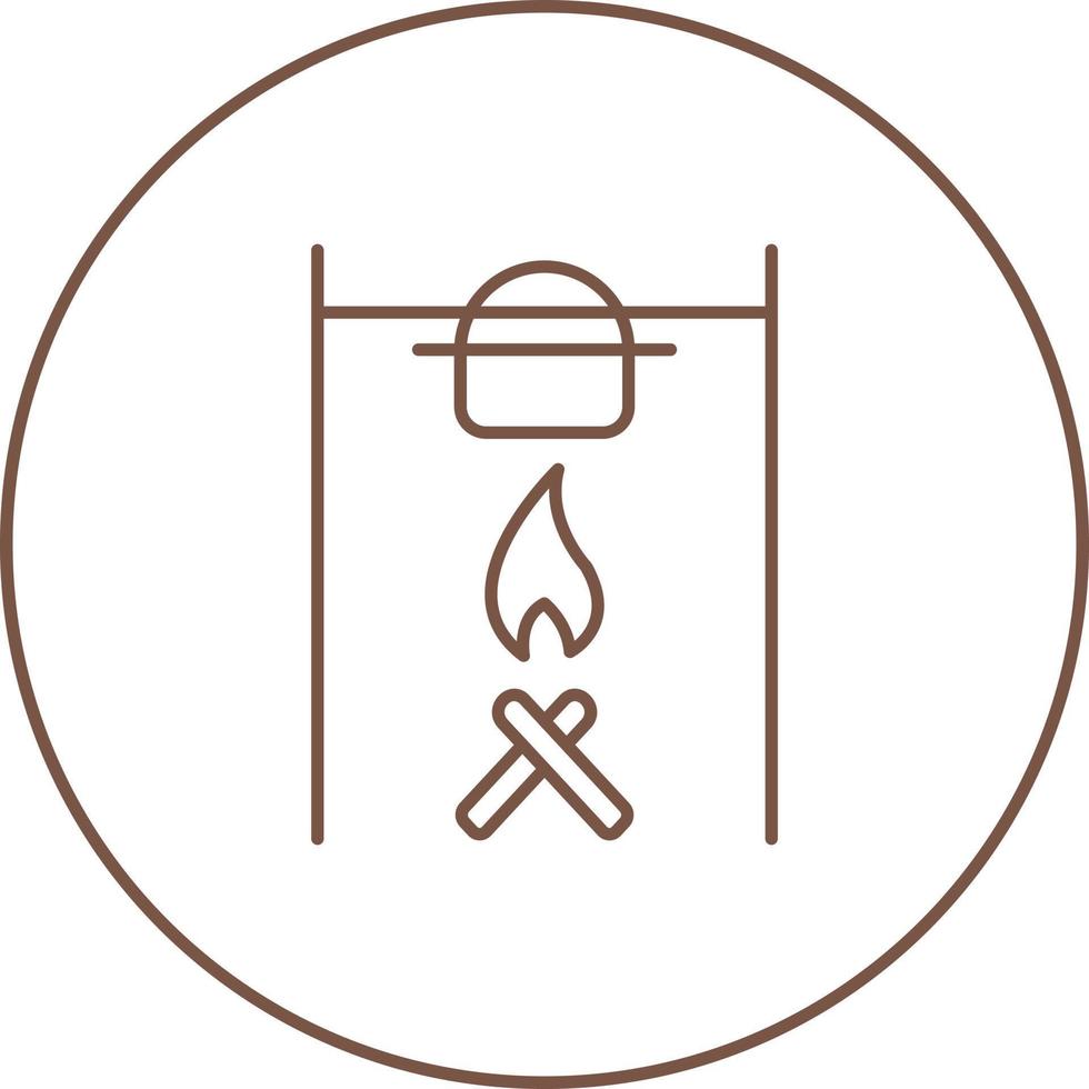 Camp Fire Vector Icon