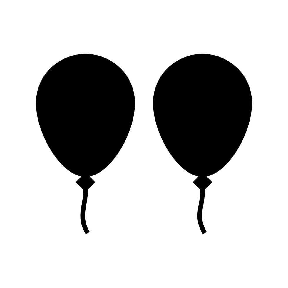 Unique Balloons Vector Glyph Icon