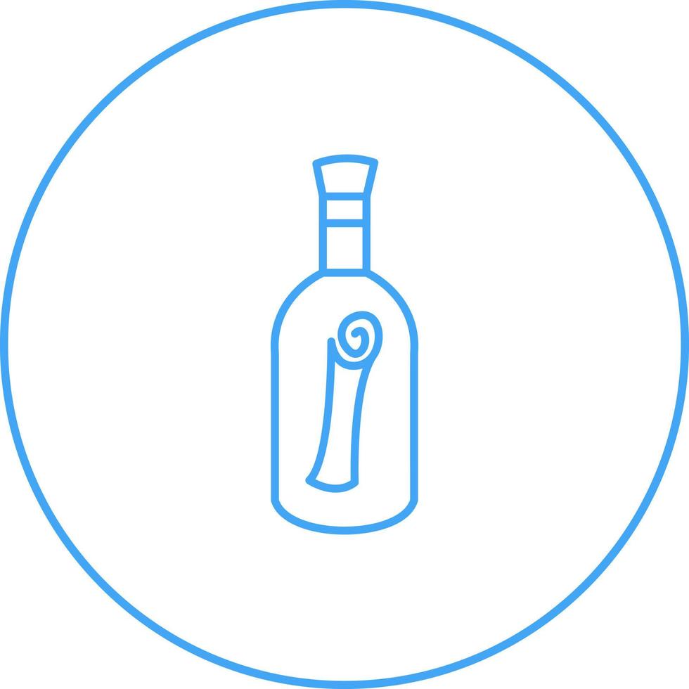 Scroll in Bottle Vector Icon