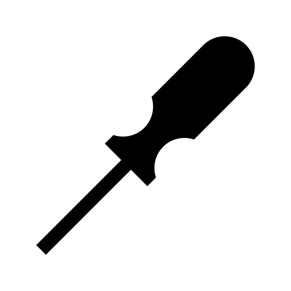 Unique Screw Driver Vector Glyph Icon