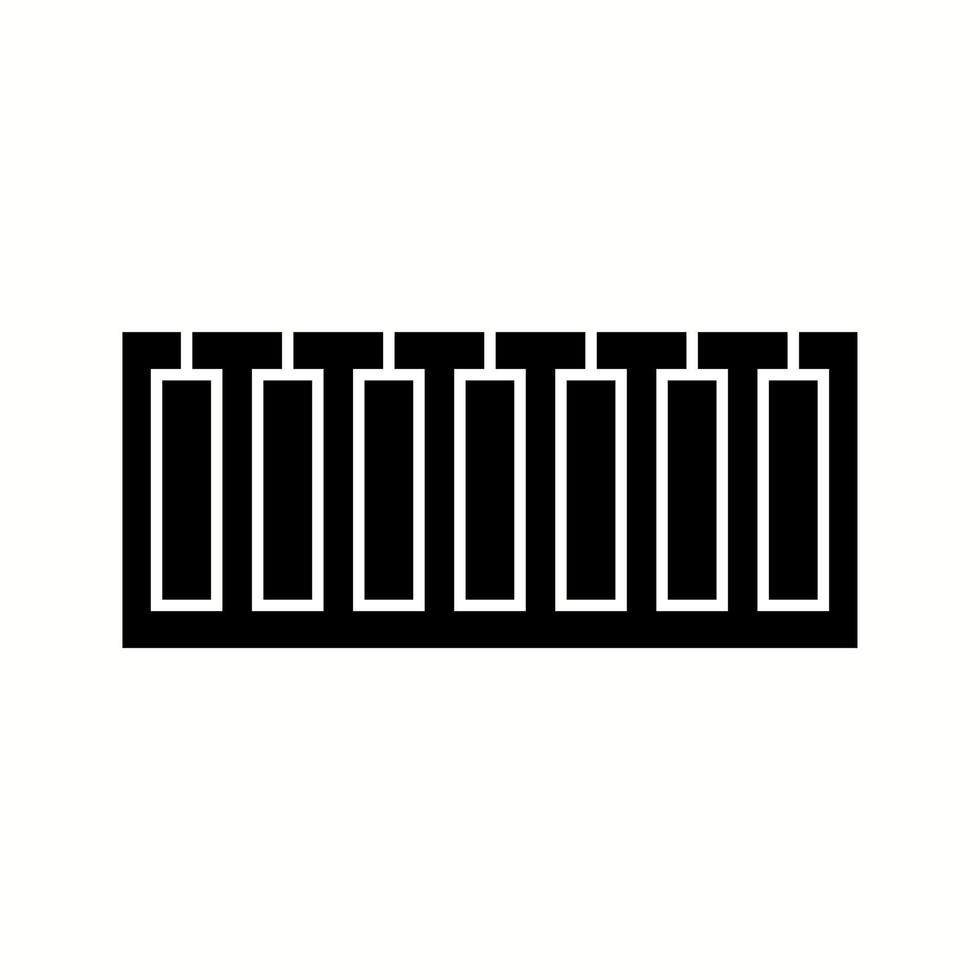 Unique Piano Keys Vector Glyph Icon