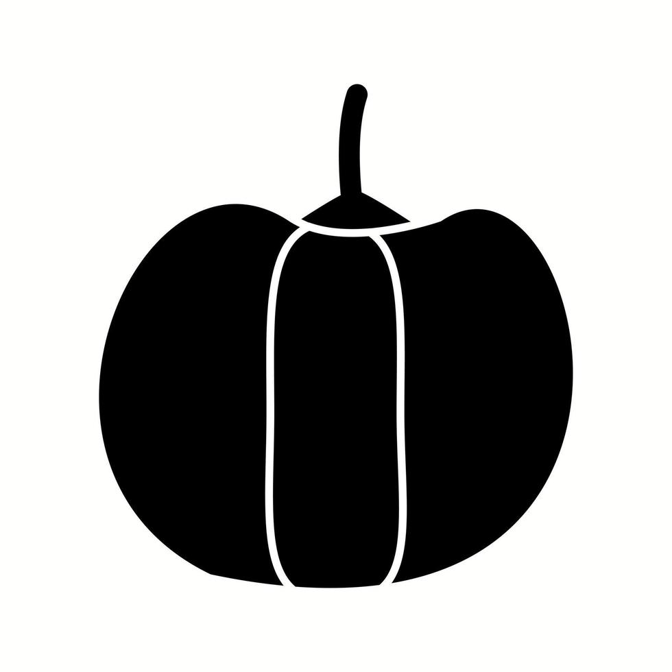 Unique Pepper Vector Glyph Icon