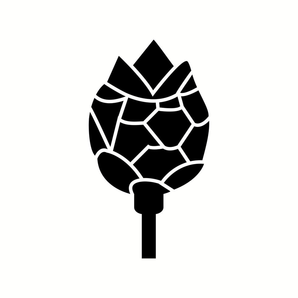 Unique Artichoke Vector Glyph Icon