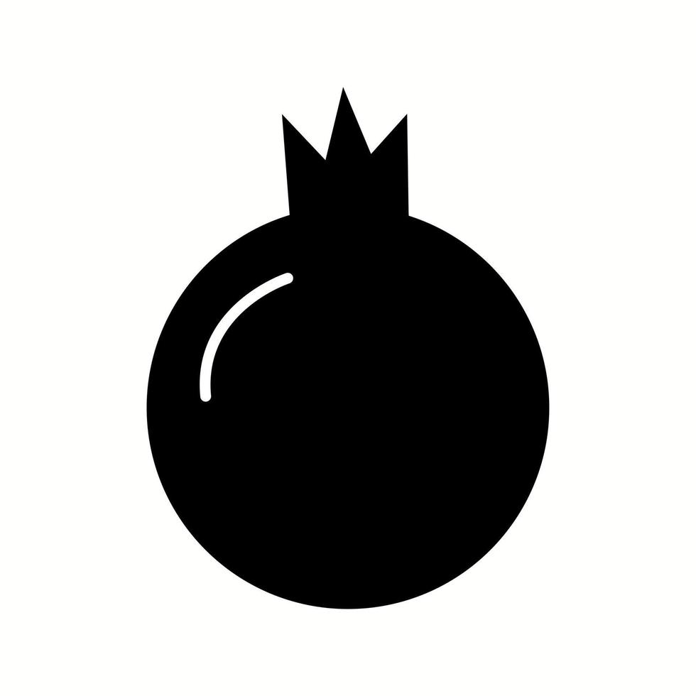 Unique Pomegranate Vector Glyph Icon