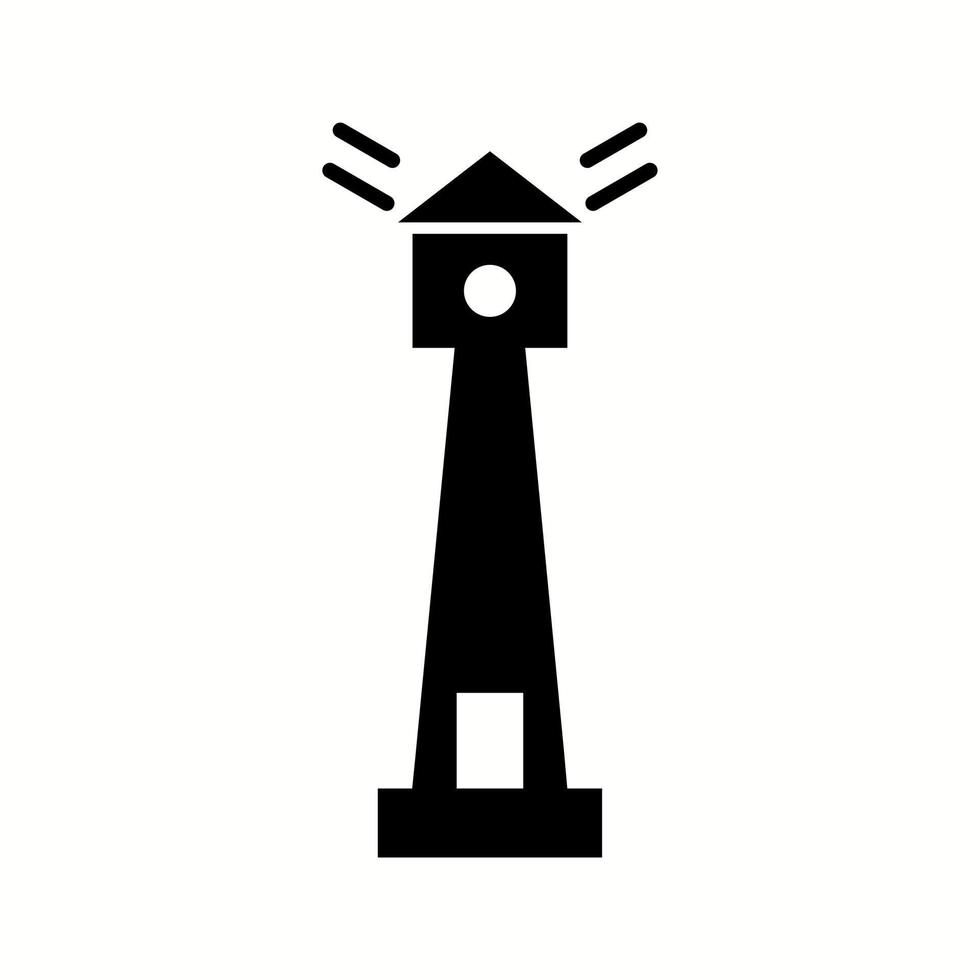 Unique Lighthouse Vector Glyph Icon