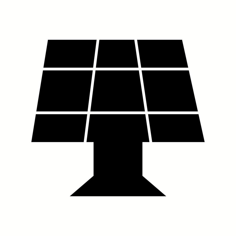 Unique Solar Panel II Vector Glyph Icon