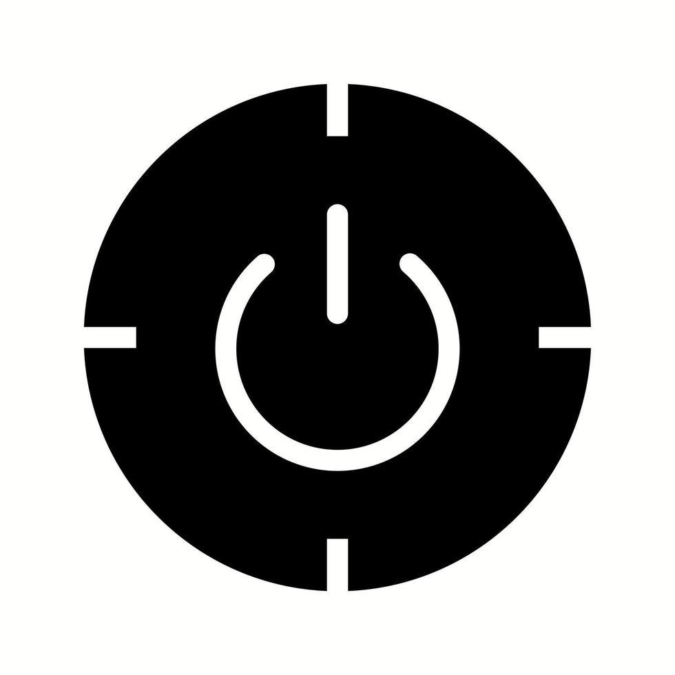 Unique Scheduled Power On And Off Vector Glyph Icon