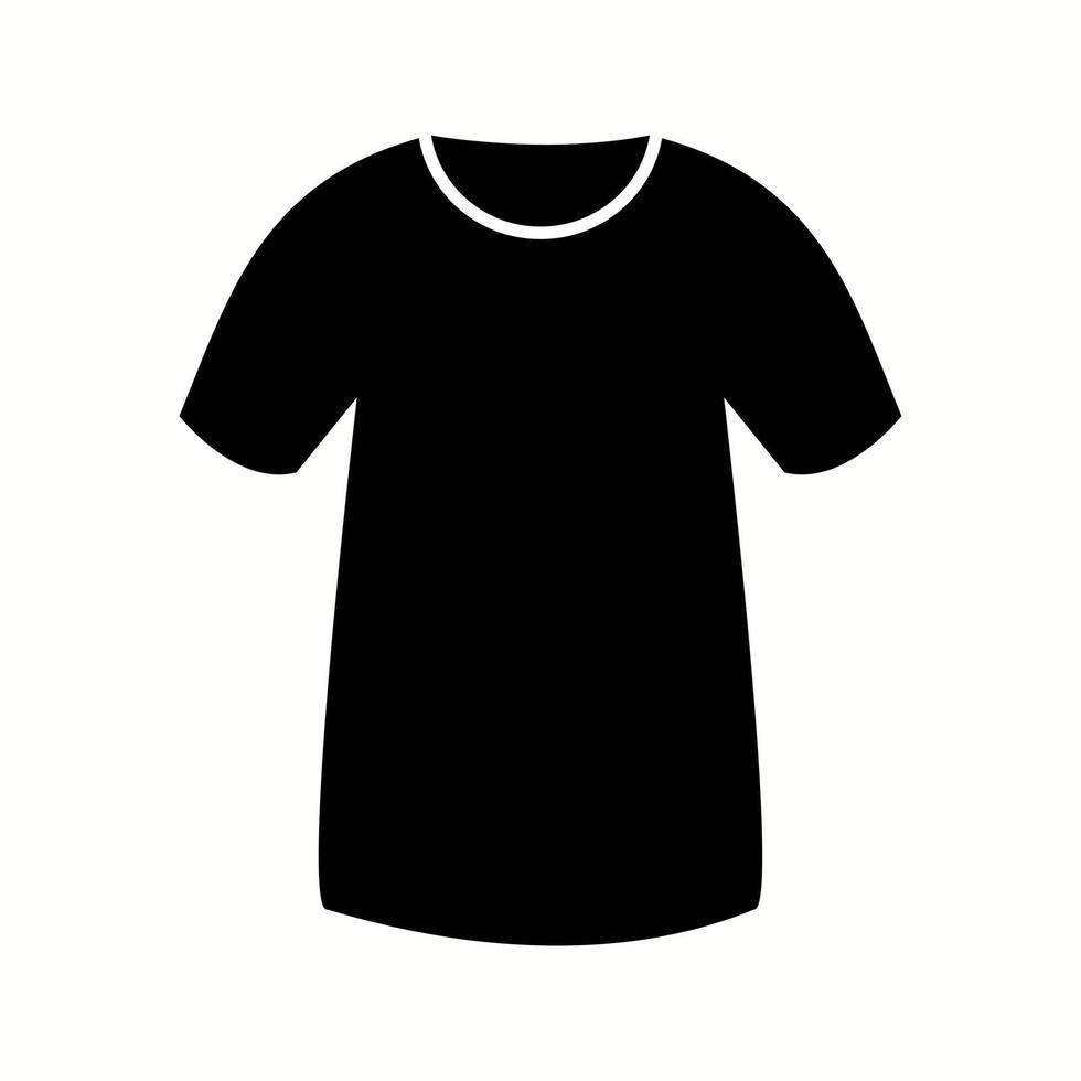 icono de glifo de vector de camiseta única