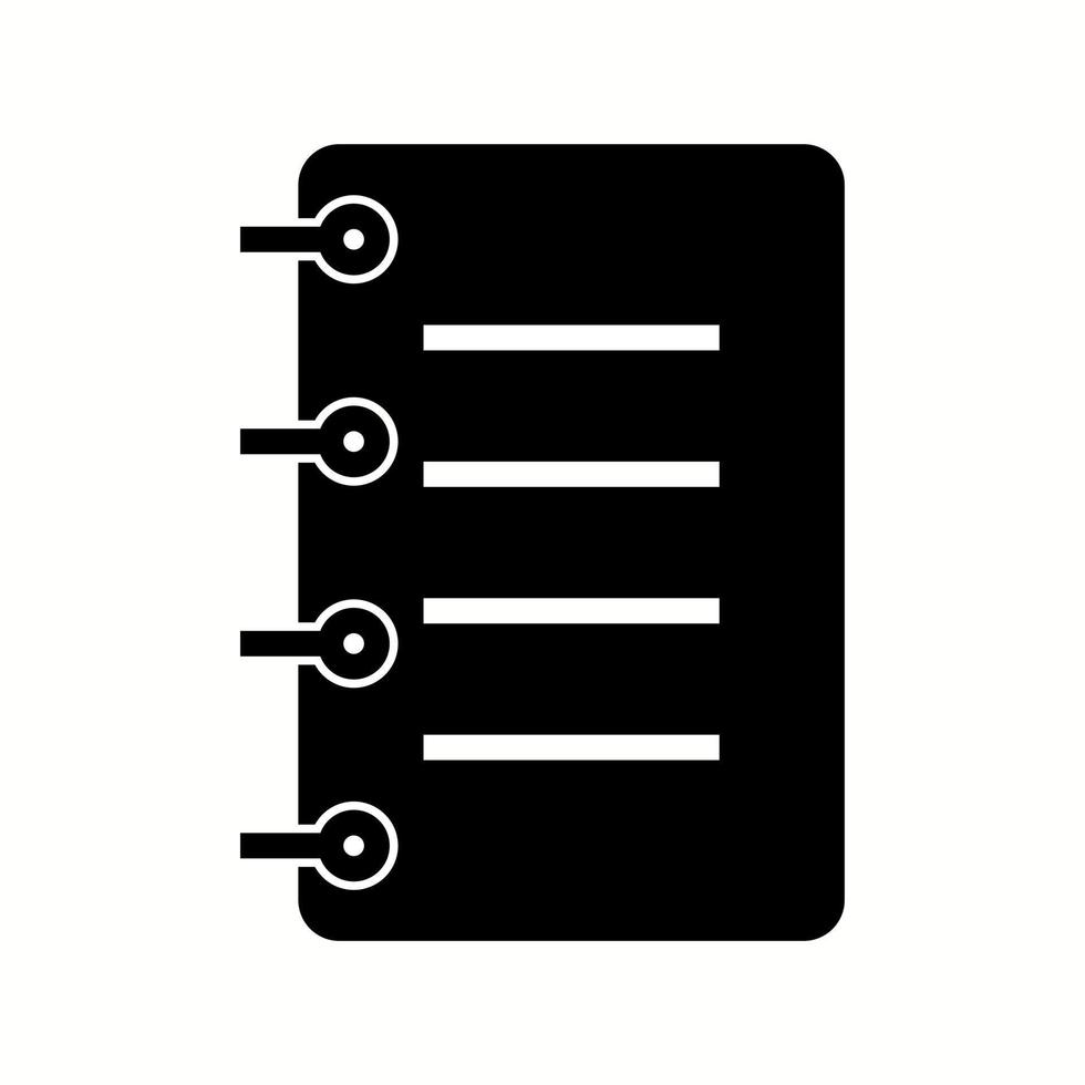 Unique Diary Vector Glyph Icon