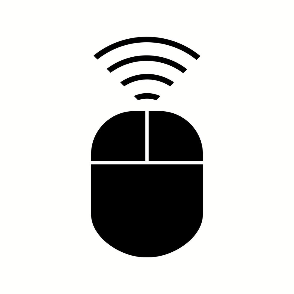 Unique Wireless Input Device Vector Glyph Icon