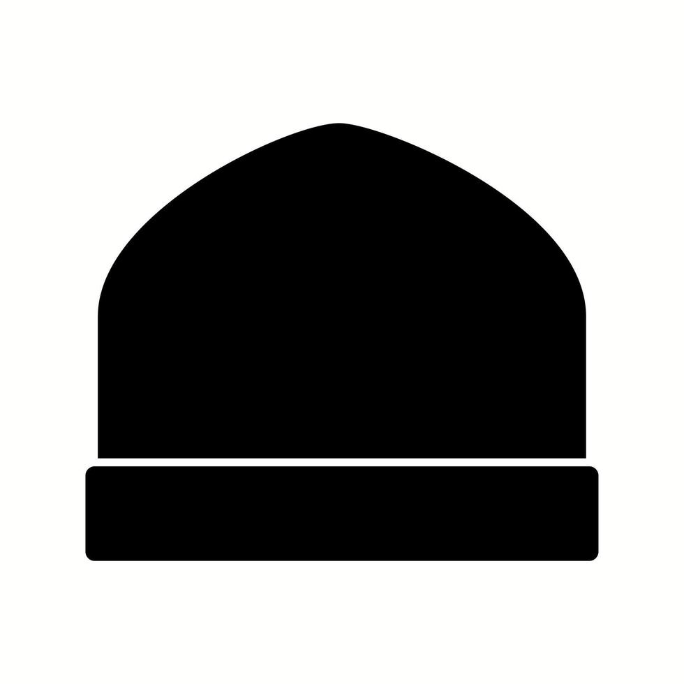 icono de glifo de vector de gorro de punto único