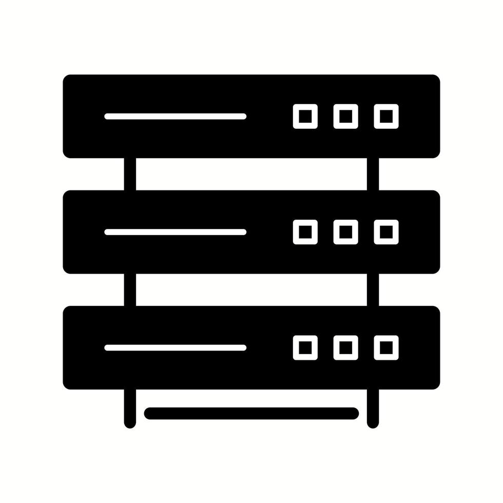 Unique Server Vector Glyph Icon