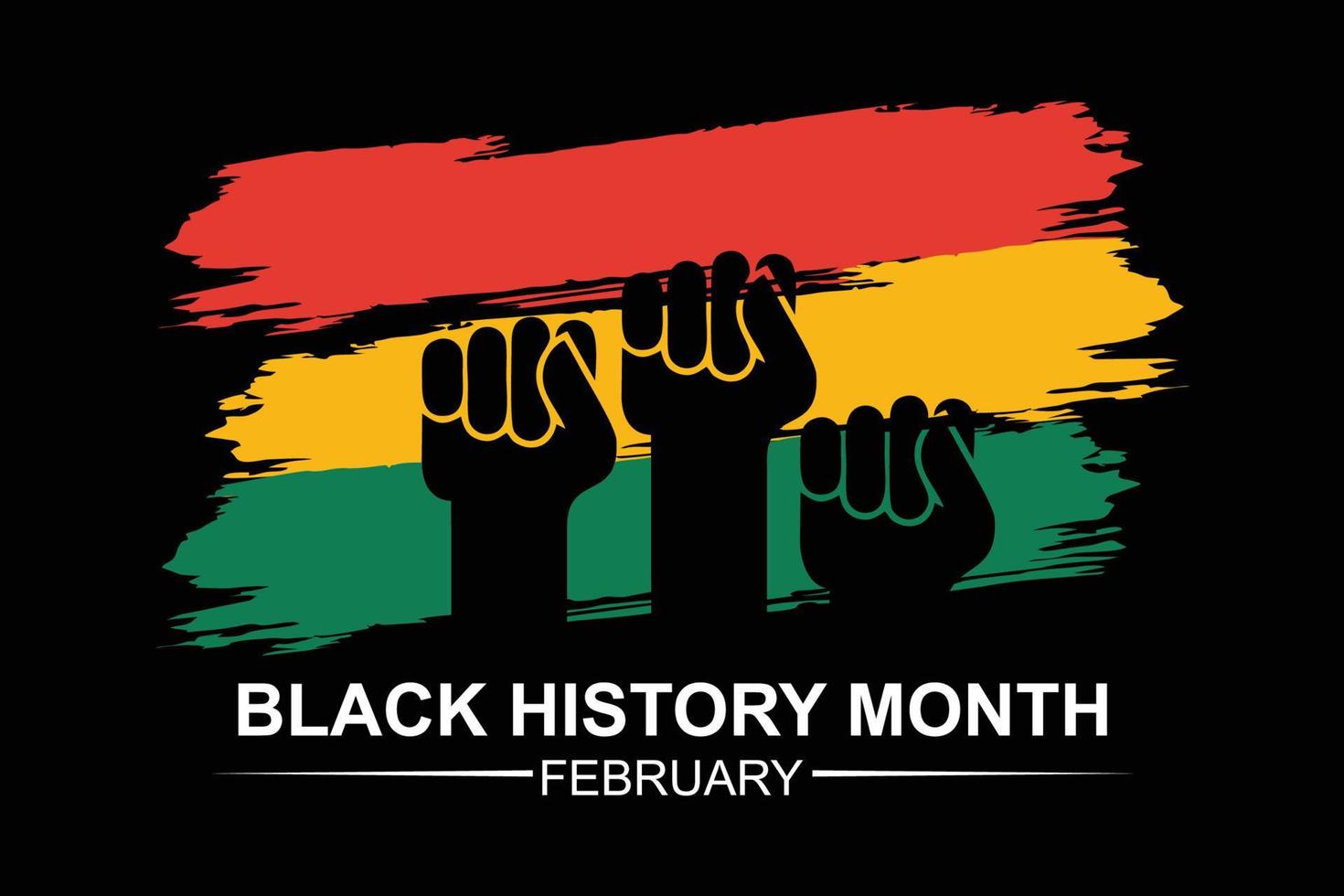 Black history month celebrate 2022, flat vector modern illustration