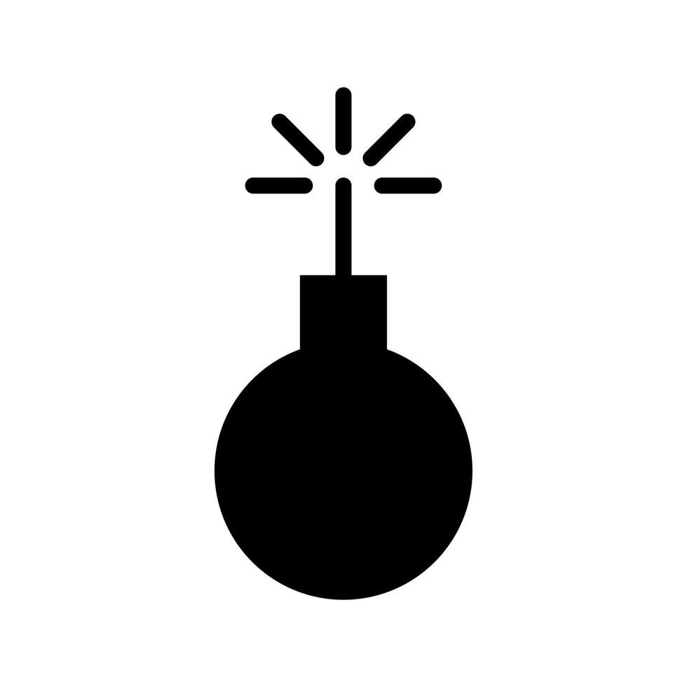 Unique Explosion Vector Glyph Icon