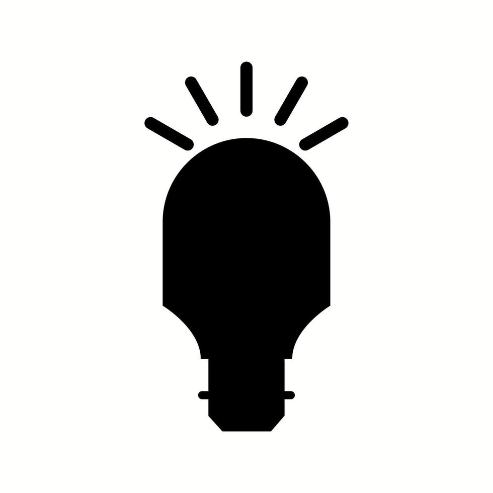 Unique Bulb Vector Glyph Icon