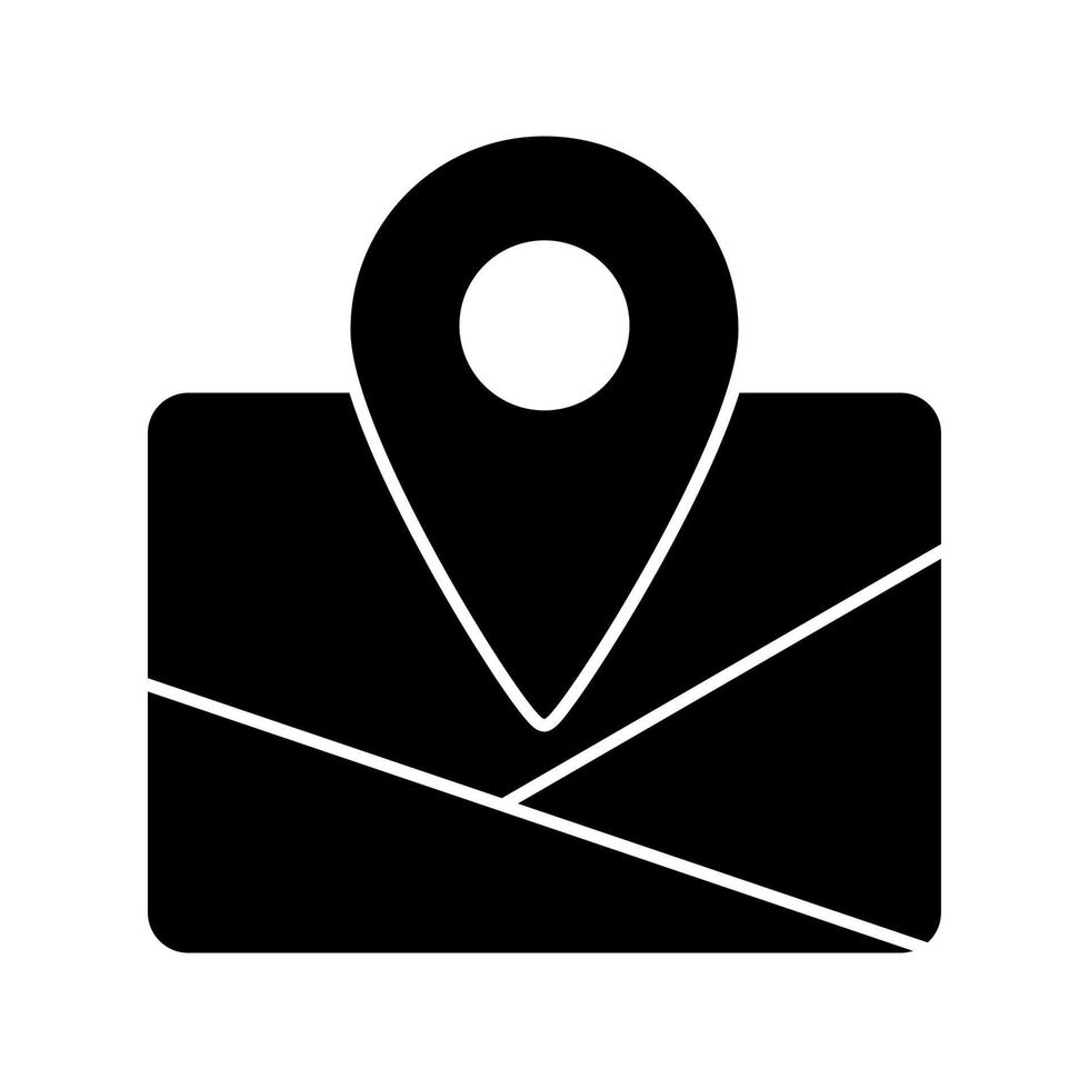Unique Map Vector Glyph Icon