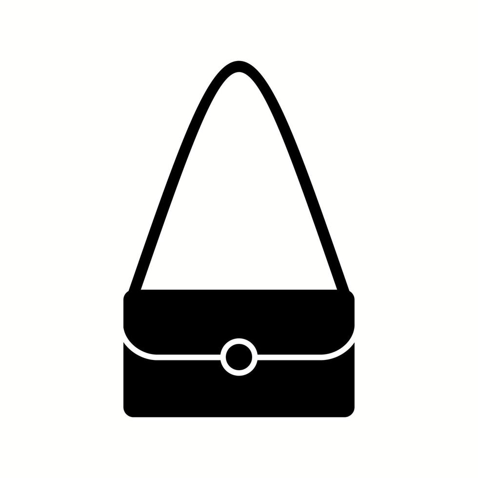 Unique Shoulder Bag Vector Glyph Icon